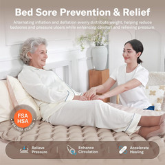 Alcedo Alternating Air Pressure Mattress Pad with Static Mode for Bed Sore and U