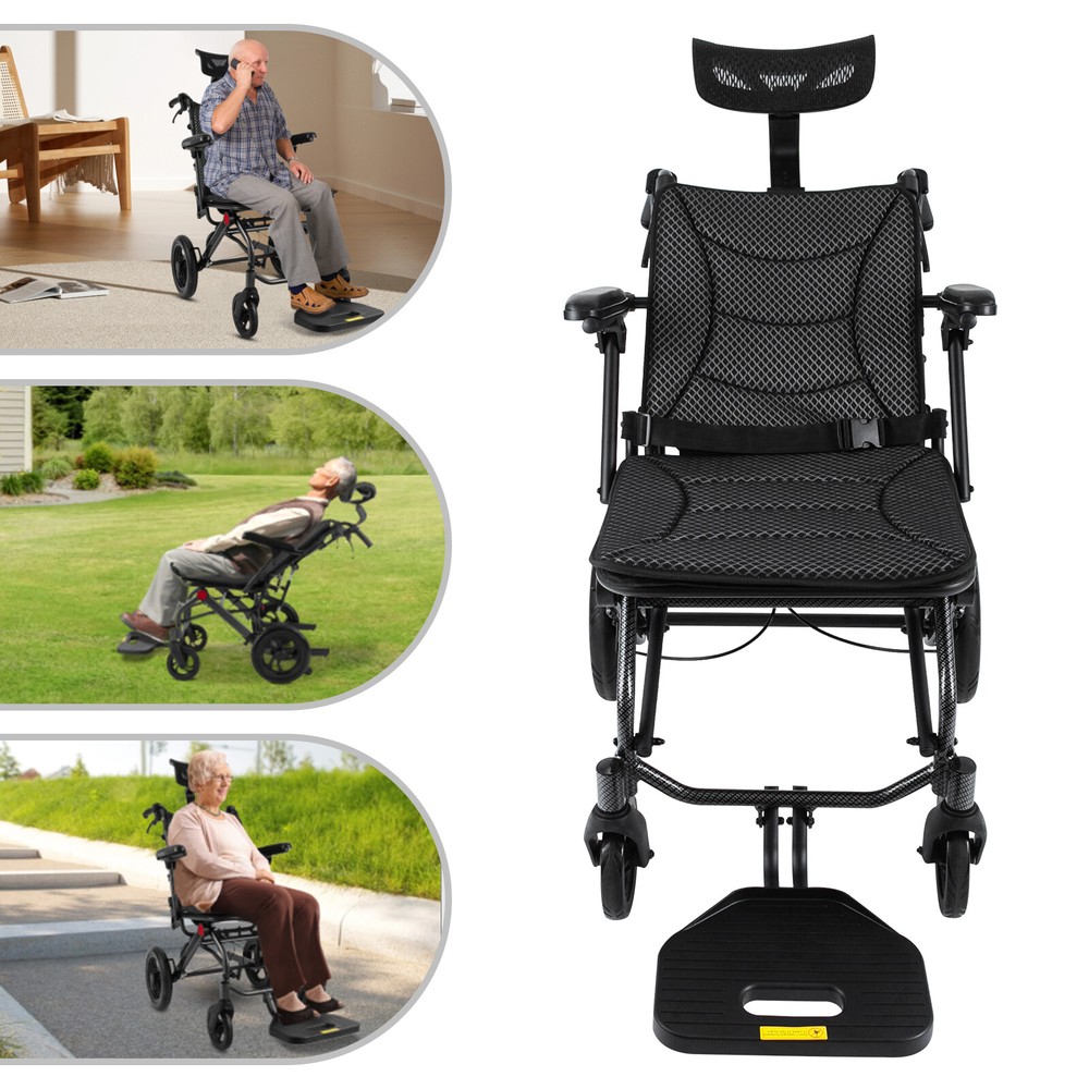 All-terrain Adjustment Backrest Wheelchairs Foldable Wheelchair For Senior 130kg
