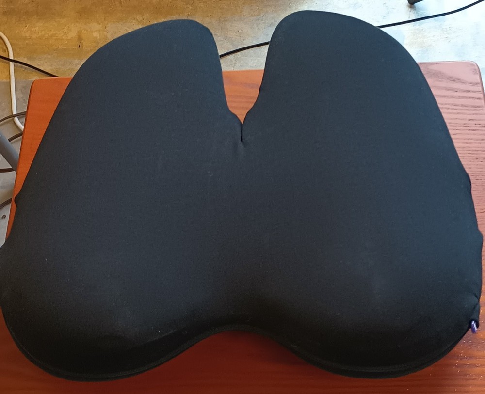 Cushion Lab Extra Dense Lumbar Pillow Black Ergonomic Back Support Cushion