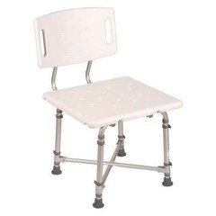 Healthsmart Backrest Tub and Shower Seat, 21″ L, Aluminum, Plastic, Textured