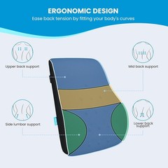 Medium Soft Back Support Pillow – Perfect for Office Workers and Travelers Alike