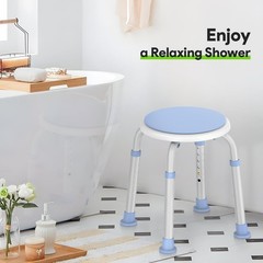 Adjustable 360° Rotating Shower Seat for Tub & Small Bathtub – 300lb Capacity, A