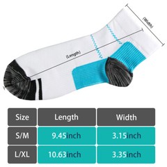 1-5 Pairs Compression Socks Plantar Fasciitis Arch Ankle Run Support Men Women