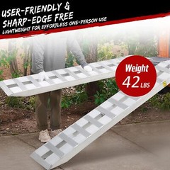 2x 60/72/84/94″ Aluminum Car Trailer Ramps Truck Loading Ramps 6000 lbs Hook End