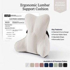 Lumbar Pillow(Pat. Pend) – Multi-Functional Ergonomic Back Cushion for Sofa C…