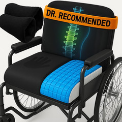 Wheelchair n for Pressure Relief – (4-Piece Set) 18”X16” Anti-Slip Wheelchair Se