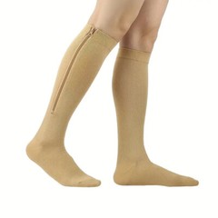 Zip Up Compression Socks Support Hose Unisex Edema Diabetic Varicose Vein Travel