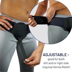 Hernia Support Belt Men Truss For Inguinal With 2 Removable Compression Pads US
