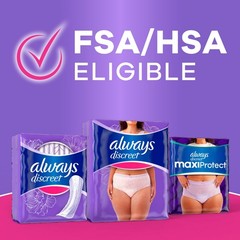 Always Discreet Incontinence Underwear for Women L Maximum Absorb 17/28/56 CT