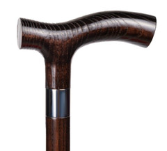 Dr. Watson – Handcrafted Wooden Walking Stick, Walking Cane with Fritz Handle