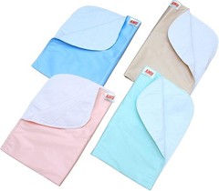 4 Pack 100% Cotton Washable Bed Pads/Reusable Incontinence Underpads 18×24 – …