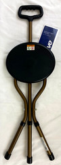 Drive Medical RTL10365-ADJ Folding Lightweight Cane Seat, Adjustable Height