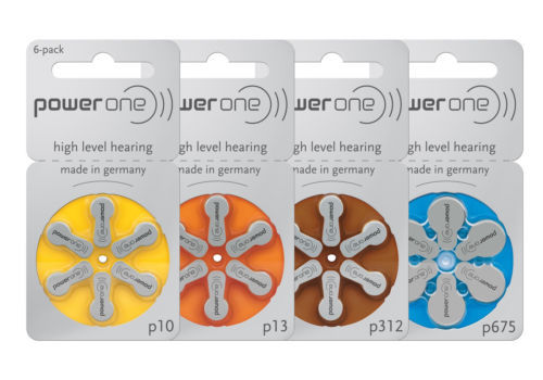 60 PowerOne Hearing Aid Batteries SIZE 10, 13, 312, Implant Made in Germany-2028