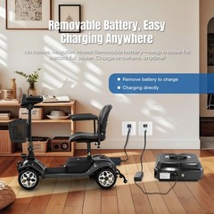 ROBTWOK 4-Wheel Portable Mobility Scooter 15 Mile 330 LBS
