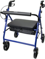 McKesson Rollator Walker with Seat and 4 Wheels, Steel Durable