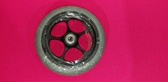 WALKP0012 – NEW Dark Grey 6” x 1” Smooth Caster Wheel w/ black 5-spoke hub