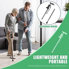 Hold 440 Lbs Walking Cane for Men & Women Aluminum Alloy Lightweight Black