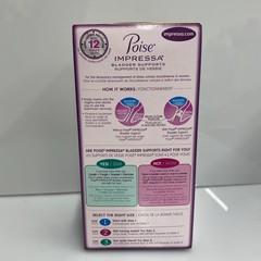 2 Pack Poise Impressa Women’s Bladder Supports 3 CT 1 Of Each Size 1 – 2 – 3
