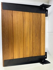Seachrome Slimline Natural Teak Wood Folding Shower Bench Seat
