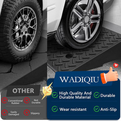Rubber Curb Ramp,2 Pack,6″ Rise Height,11023Ibs, Capacity Driveway Ramps,18.9″ L