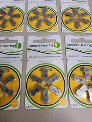 Connect Hearing P10 Hearing Aid Batteries Mercury Free 10 Packages (6 Packs) 60