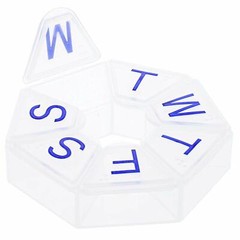 Premium Weekly Pill Organizer Clear 7 Sided Pill Case for Daily Supplements 1 CT