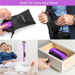 39“ Long Leg Lifter Strap with Padded Handgrips and Feet Loop,Rigid Leg Lift…