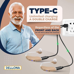DELLONA High-Performance Hearing Aids for Seniors, OTC Rechargeable Hearing Aid