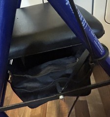 Drive Medical Hugo Elite Rollator Walker with Seat Backrest and Basket Blue