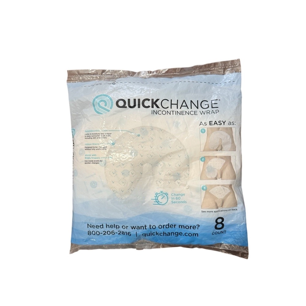 QuickChange Urine Managment Wrap Incontinence Wrap 8 count – Sealed