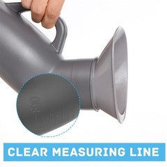 Urinal Bottle Urinals for Men 800ML Plastic Pee 27 X 9 X 9CM, Grey