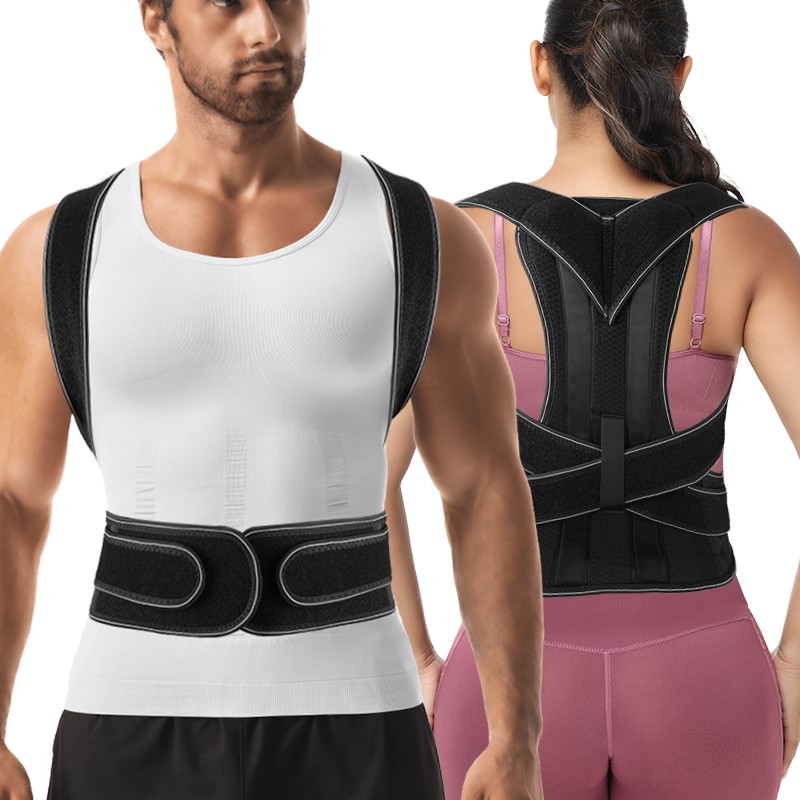 Adjustable Posture Corrector Low Back Support Shoulder Brace Belt For Women Mens