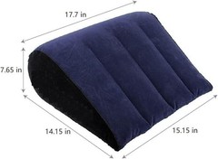 Portable Wedge Pillow Inflatable Cushion – Body Positioners for Legs and Blue