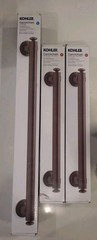 3 Kohler CARMICHAEL Oil-Rubbed Bronze Straight Wall Grab Bars (B1-CL)