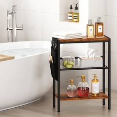 Yusong Small Narrow Side Table For Small Spaces Slim End Table Storage Bag Sofa