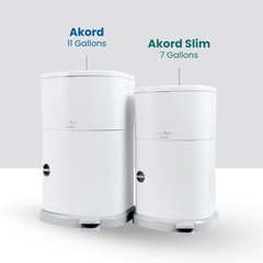 Akord Slim Adult Diaper Disposal System 7 Gallon Odor Locking Double-Sealed A…