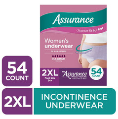 Assurance Women’s Incontinence & Postpartum Underwear, XXL , Maximum Absorbency