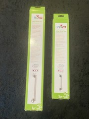 Two (2) Nova Heavy Duty Wall-Mounted Grab Bar 16″- 12″-inch CHROME New NIB