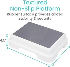 Stackable Bath Step – Slip Resistant – 4.5″ Height – Indoor/Outdoor Safety Stool