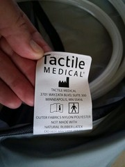 Tactile Medical Flexitouch Short Full Leg Garment L-FL-SH-A Gray w/ Hose