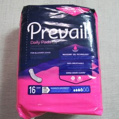 Prevail Daily Pads Long Incontinence Moderate Absorbency Bladder Leaks 64 Count