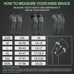 Leg Support Brace With Strap Thigh High Compression Sleeve Socks Pain Relief