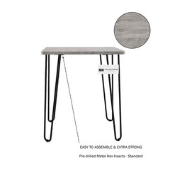 Modern End Table Hairpin Legs – Industrial-Style Woodgrain Finish And Steel