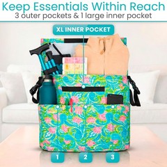 Vive XL Wheelchair Accessories Bag – 1 Count (Pack of 1), Green Paisley