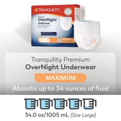 Tranquility Disposable Underwear Medium 72 Ct