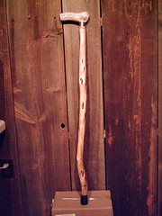 diamond willow walking stick STAG ANTLER handle cane custom made cane in the USA