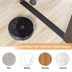 Threshold Ramps for Doorways Self-Adhesive Rubber 3” Wide x 3.3′ Long, Black