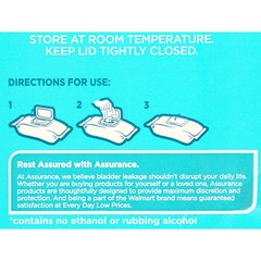 Assurance Premium Disposable Washcloths Pre-Moistened Body Wipes, XL, 192 Count