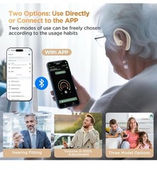 Royal Hearing , Hearing Aids for Seniors with Bluetooth F-AID Brown With Case