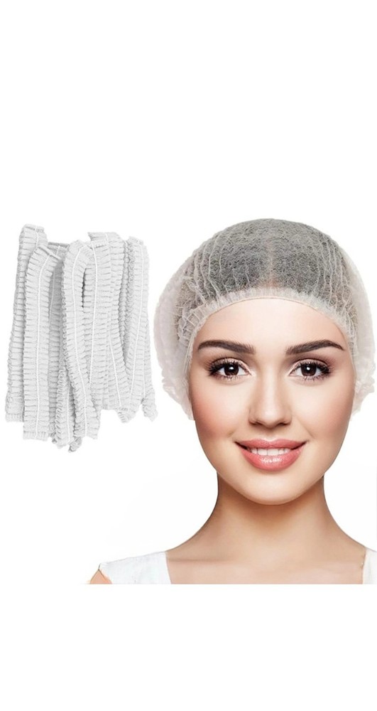Disposable Honeycomb Nylon Hair Net | Breathable | 100 Count WHITE I SPA Kitchen